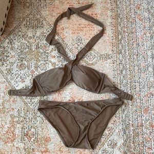 Mossimo light brown bikini- Top M, Bottoms L